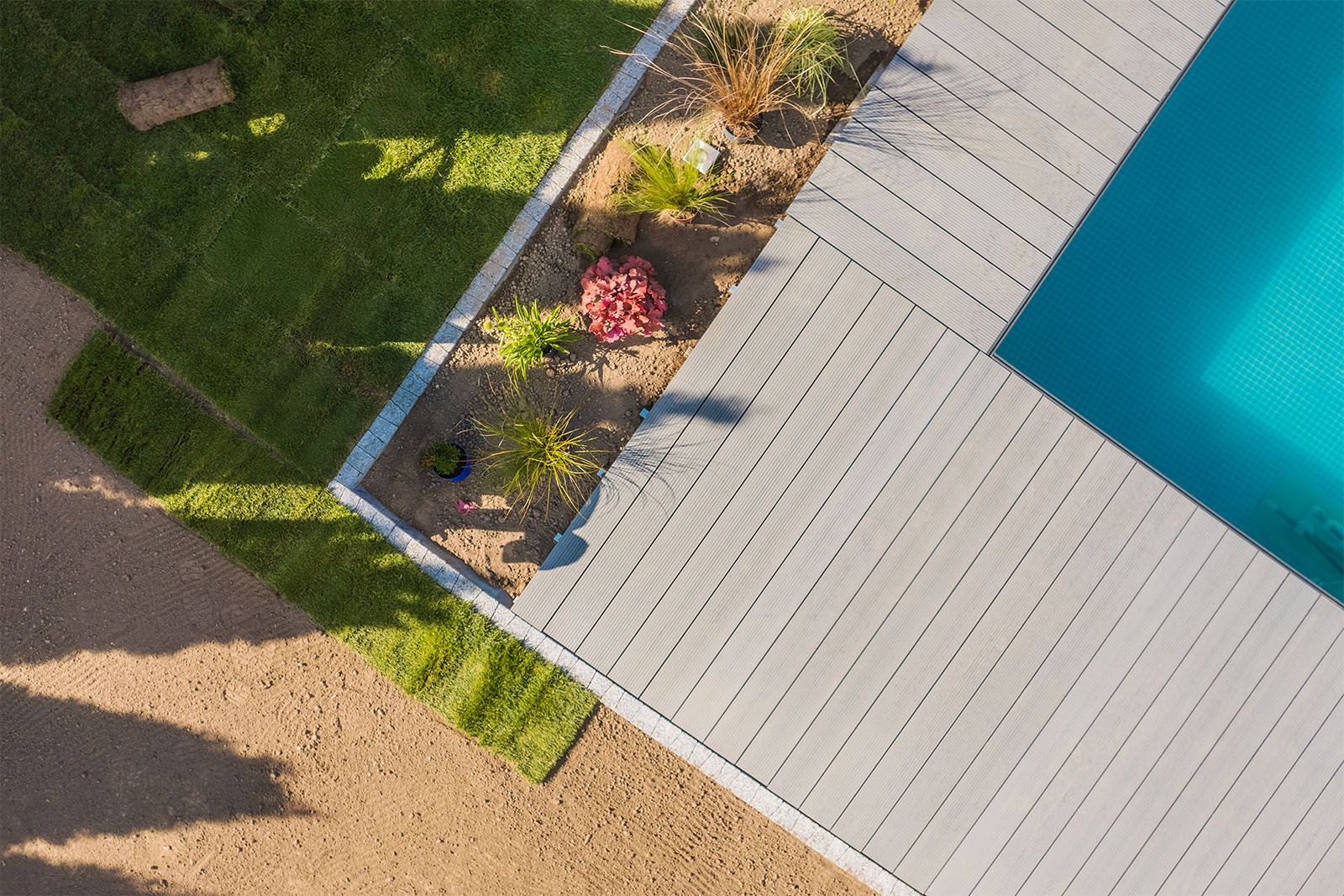 Pool Deck With Landscaping Work Development