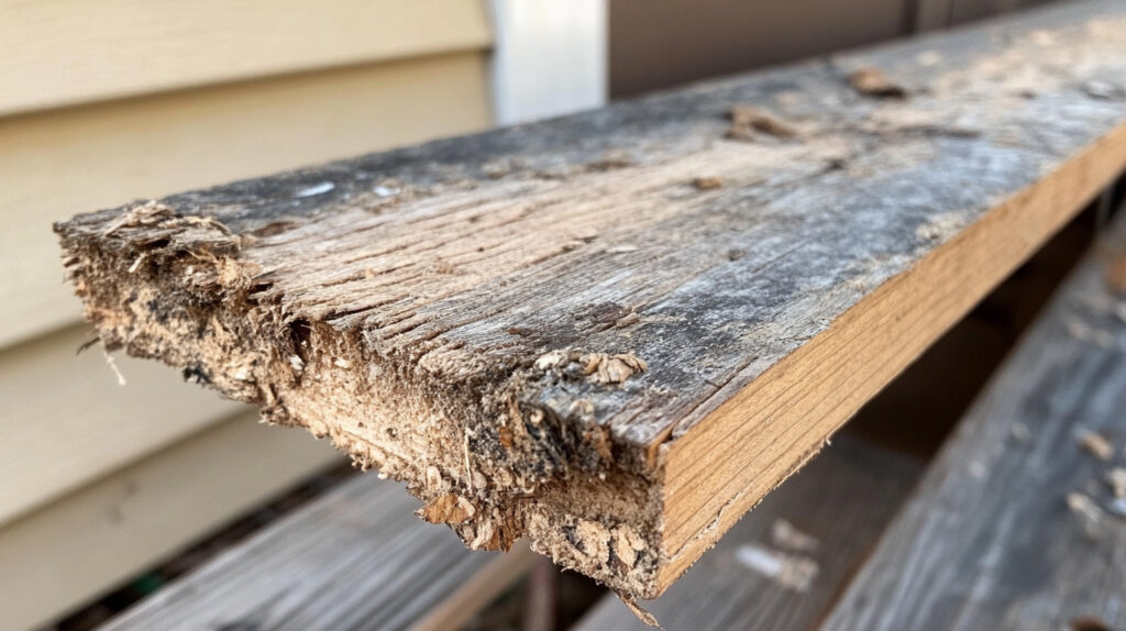 Close Up Of Rotting Wood Board