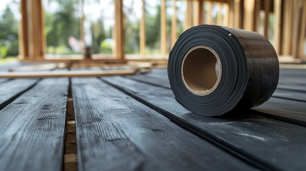 Deck Joist Tape Roll On Prepped Wood For Moisture Sealing